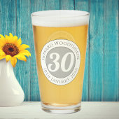 名前、年齢、誕生日を持つ誕生祝い タンブラーグラス