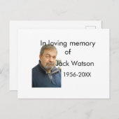 名前 年 現代の葬儀を偲んで ポストカード (正面/裏面)