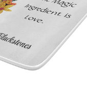 名前，引用文,紙クイル花ガラス カッティングボード (角)