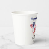 名前、愛国的格言スターストライプ&パーティー8oz 紙コップ (右)
