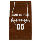 名前、数のパーソナライズなフットボールのギフトバッグ スモールペーパーバッグ (正面)