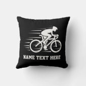 名前/文字自転車スピードライダーレーサーホワイトを追加 クッション (裏面)