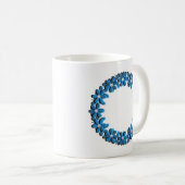 名前、文字、パーソナライズされたフローラ コーヒーマグカップ (正面右)