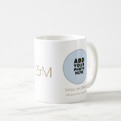 名前、日付と写真カスタムの白 コーヒーマグカップ (正面右)