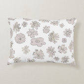 名前 日付 タイポグラフィー 花 アクセントクッション (裏面)