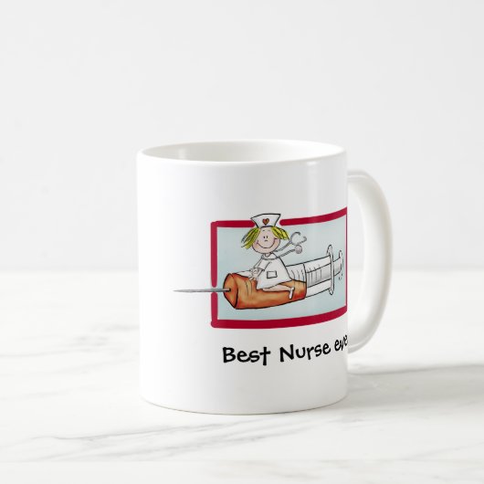 名前-極度のナースと個人化して下さい コーヒーマグカップ (正面右)