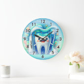 名前(歯科)の追加 ラージ壁時計 (ホーム)