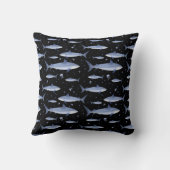 名前+水彩モノグラムシャーククラゲ模様 クッション (裏面)