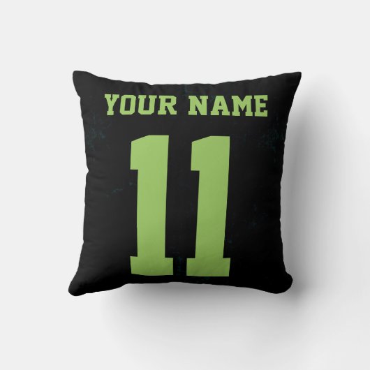 名前&番号プリントカスタムラクロスリラックス枕 クッション (裏面)
