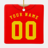 名前&番号ヴィンテージジャージー セラミックオーナメント (裏面)