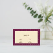 名前 白紙 カスタム とんぼ(バーガンディ) 名刺 (スタンド正面)