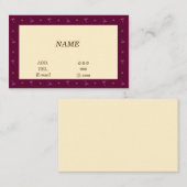 名前 白紙 カスタム とんぼ(バーガンディ) 名刺 (正面/裏面)