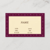 名前 白紙 カスタム とんぼ(バーガンディ) 名刺 (正面)