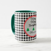 名前、白黒バッファローチェック15oz.コンボ マグカップ (正面左)