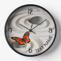 名前，禅園10.75インチアクリル壁時計