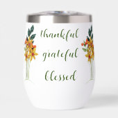 名前、秋の紙クイル花11oz白 (正面)