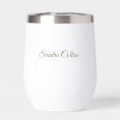 名前、秋の紙クイル花11oz白 (背面)