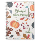 名前、秋カラフルのジャーナリングノートブック6.5x8.75 ノートブック (正面)