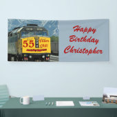 名前、第55誕生日黄鉄道機関 横断幕 (トレードショー)