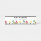 名前、等級レベル、先生評価、カスタム デスクネームプレート (正面)