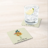 名前、素敵な紙クイル花紙コースター ペーパーコースター (インサイチュ)