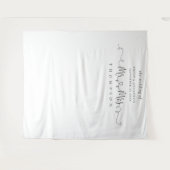 名前 結婚式 ハート 筆記体 写真 背景 タペストリー (正面(横))