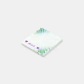 名前 + 緑およびブルーライン破烈パターンの陰 ポストイット (アングル)