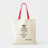 名前、編集ワードクイル、かわいいコットントート トートバッグ (正面)