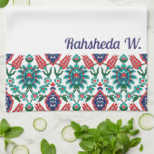 名前💙 💚美し❤️いトルコのタイル キッチンタオル (折り畳み)