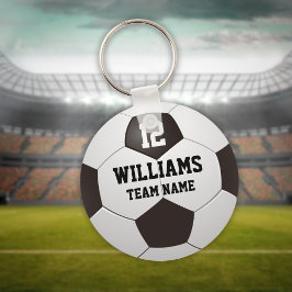 名前・背番号・チーム名入り サッカーボール キーホルダー