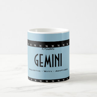 名前-色GEMINIのパーソナライズ誕生日〔占星術の〕十二宮図 コーヒーマグカップ