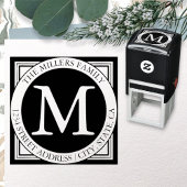 名前、苗字イニシャル&返送先住所 セルフインキングスタンプ