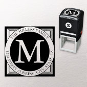 名前、苗字イニシャル&返送先住所 セルフインキングスタンプ