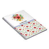 名前、赤いケシ、夏の山花スパイラル ノートブック (右側)