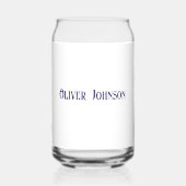 名前、赤白青USAステンシル16oz. ガラス缶 (裏面)