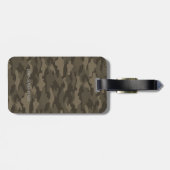 名前　電話番号　カスタム　迷彩（セピア）  ラゲッジタグ (裏面横)
