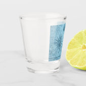 名前、青フェイク旧世界地図1.5oz ショットグラス (左)