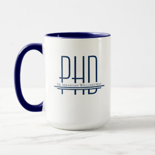 名前(青) PhD マグカップ