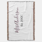 名前 黒 ピンク 最後 姓 現代風 イエス スローブランケット (正面縦)