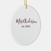 名前 黒 ピンク 最後 姓 現代風 イエス セラミックオーナメント (右)