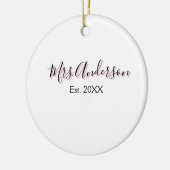 名前 黒 ピンク 最後 姓 現代風 イエス セラミックオーナメント (左)