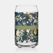 名前， 1600sエレガントスチルライフ花模様オックスフォードブルー ガラス缶 (裏面)