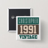 名前(1991年)ヴィンテージボタン 缶バッジ (正面&裏面)