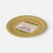 名前， 2025 Trump-Vance America First, 7-in Round ペーパープレート (アングル)