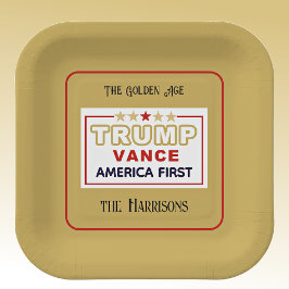 名前, 2025 Trump-Vance America First, 7-in Square ペーパープレート
