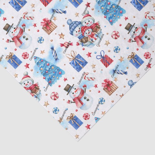 名前、3シートティッシュペーパーお洒落クリスマス 薄葉紙 (詳細)