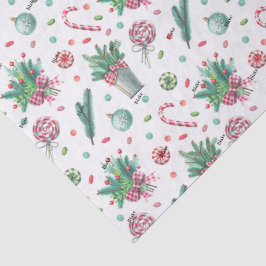 名前、3個のティッシュペーパーペパーミンツシダGingham 薄葉紙