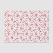 名前， (3)ティッシュペーパーシート，あじさい花 薄葉紙 (正面)