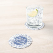 名前: 90番目の誕生日乱数パターン青 ペーパーコースター (インサイチュ)