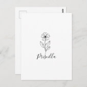 名前：February -  ヴィオレット（2月の誕生花） ポストカード (正面/裏面)